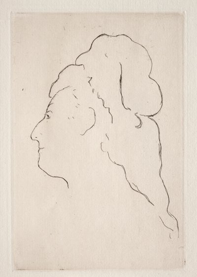 Profile of Eva Gonzales Turned to the Left by Édouard Manet