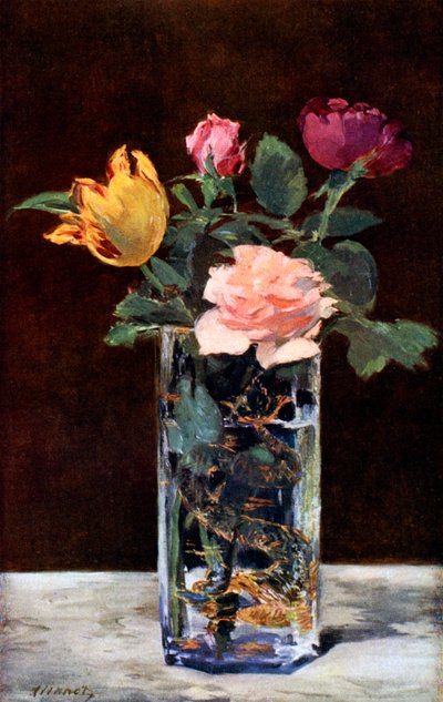 Still Life with Roses and Tulips in a Dragon Vase, 1882-1931 by Édouard Manet