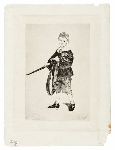 The Boy with a Sword, Turned to the Left III by Édouard Manet