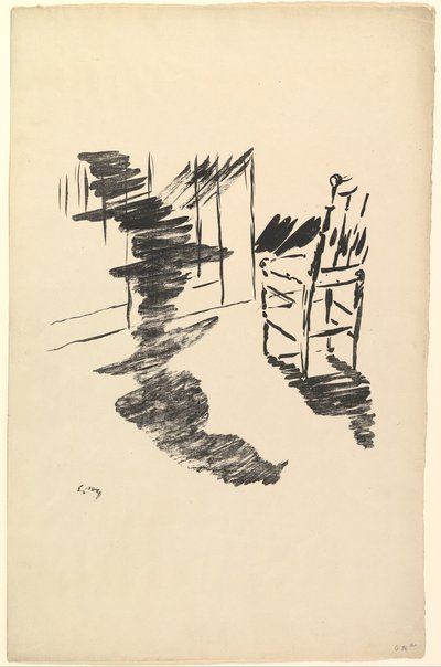 The Shadow that Lies Floating on the Floor. Illustration to The Raven by Edgar Allan Poe, 1875 by Édouard Manet