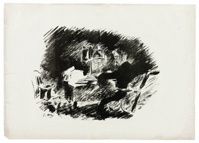 Under the Lamp, from The Raven by Édouard Manet