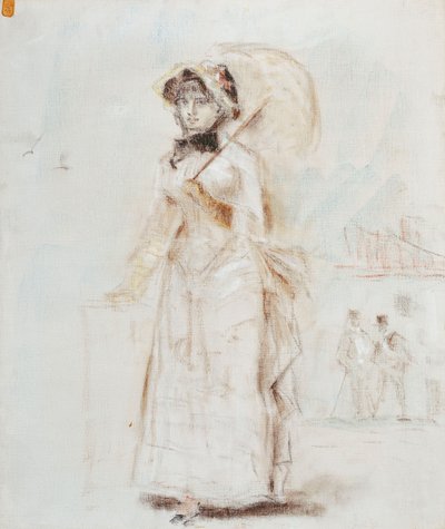 Woman Walking with Open Umbrella, 1880 by Édouard Manet