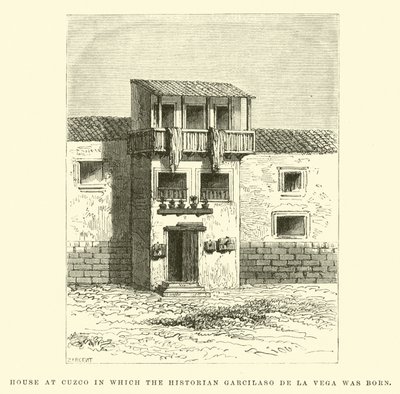 House at Cuzco in Which the Historian Garcilaso de la Vega Was Born by Edouard Riou