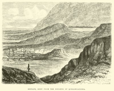 Sicuani, Seen from the Heights of Quellhuacocha by Edouard Riou