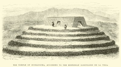 The Temple of Huiracocha, according to the historian Garcilasso de la Vega by Edouard Riou