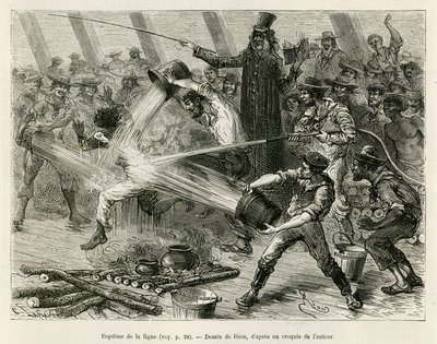 The Baptism of the Line (drawing by E. Riou) by Edouard Riou