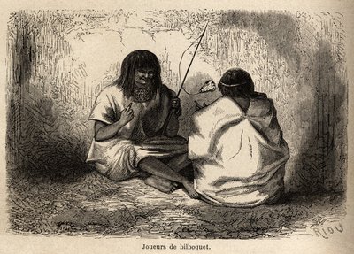 The game of the bilboquet among the Conibos Indians of Peru by Edouard Riou