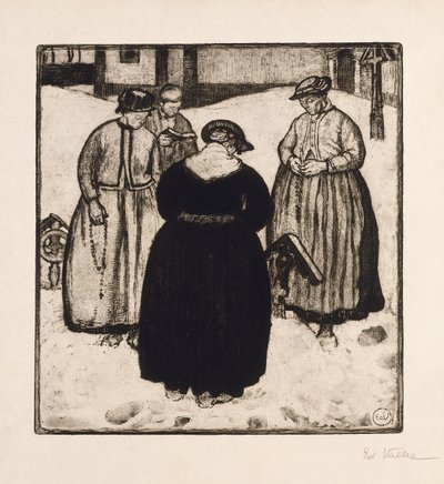 Around a Grave by Edouard Vallet