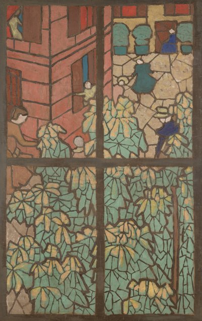 Chestnut Trees, a Cartoon for a Tiffany Stained-Glass Window by Edouard Vuillard