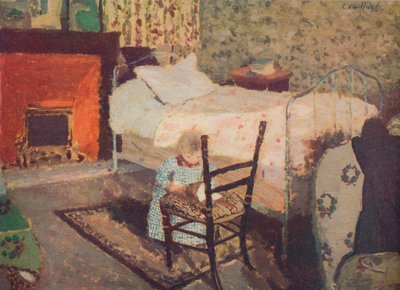 Child Playing: Annette Roussel in Front of a Wooden Chair, c. 1900, c. 1932 by Edouard Vuillard