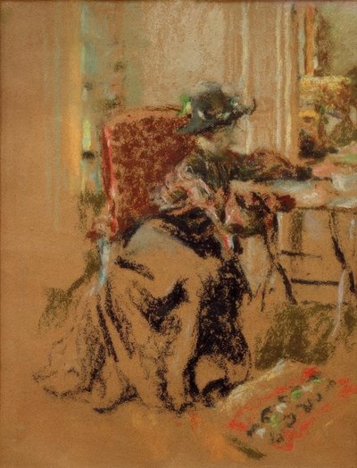 Woman in the Room or The Visitor by Edouard Vuillard