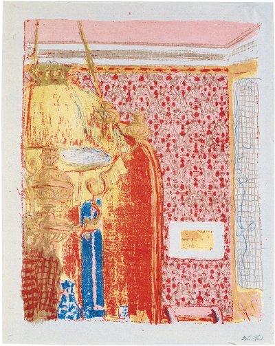 Interior with Pink Hangings II by Edouard Vuillard