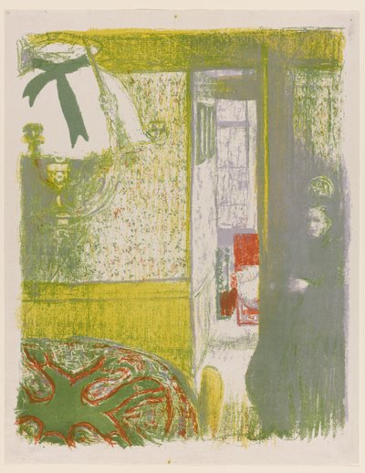 Interior with Hanging Lamp by Edouard Vuillard