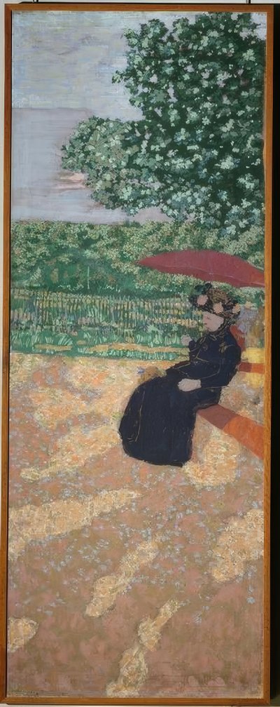 Park in Paris: Woman in Black by Edouard Vuillard