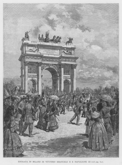 Entry into Milan of Victor Emmanuel II and Napoleon III by Edouardo Matania