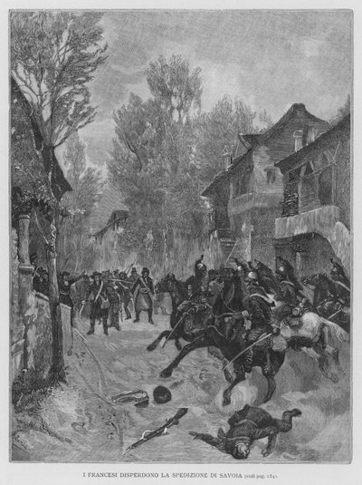 The French Disperse the Expedition of Savoy by Edouardo Matania