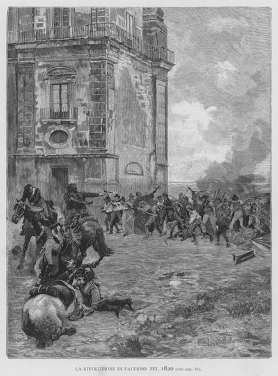 The Revolution of Palermo in 1820 by Edouardo Matania