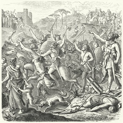 Invasion of Roman Territory by the Cimbri, Late 2nd Century BC by Eduard Bendemann