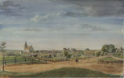 Allenstein [East Prussia] with a Road Junction in the Foreground by Eduard Gaertner
