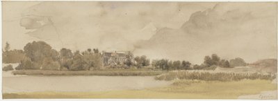 The Amtssee and the Chorin Monastery by Eduard Gaertner