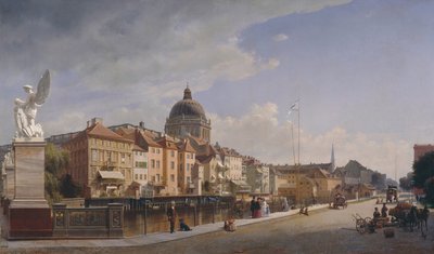 Rear View of the Houses at Schloßfreiheit by Eduard Gaertner