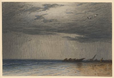 Storm on the Coast of Ceylon by Eduard Hildebrandt