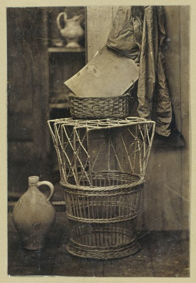 Still Life with Basket, Jug, Pitcher, and Portfolio by Eduard Isaac Asser