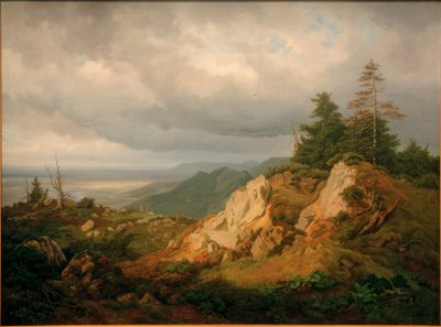 On the High Kampe with View to Chiemsee by Eduard Schleich der Ältere
