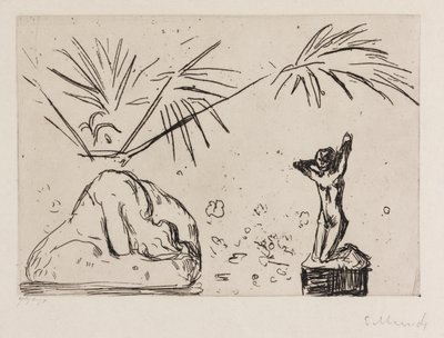 Interior with Sculptures by Edvard Munch