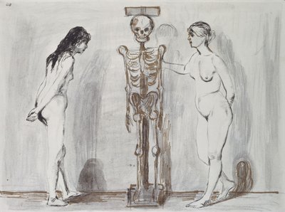 The Two Girls and the Skeleton (Life and Death) by Edvard Munch