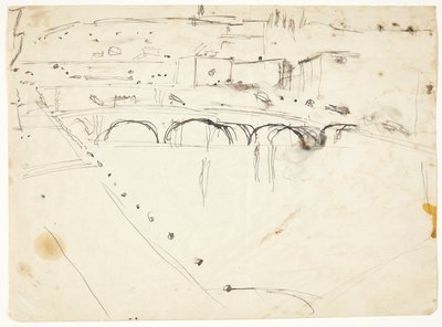 View from a Window by the Lungarno over the River towards Santo Spirito and San Miniato Heights, Florence by Edvard Weie
