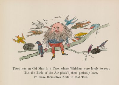 There was an Old Man in a Tree, whose Whiskers were lovely to see by Edward (after) Lear