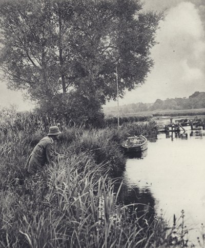 At the Eel-pot Bridge at Leckford by Edward Alfred Barton