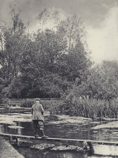 Below Chilbolton Foot-bridge by Edward Alfred Barton