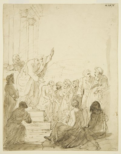 Original sketch for the Altarpiece in St Pauls by Edward Bird