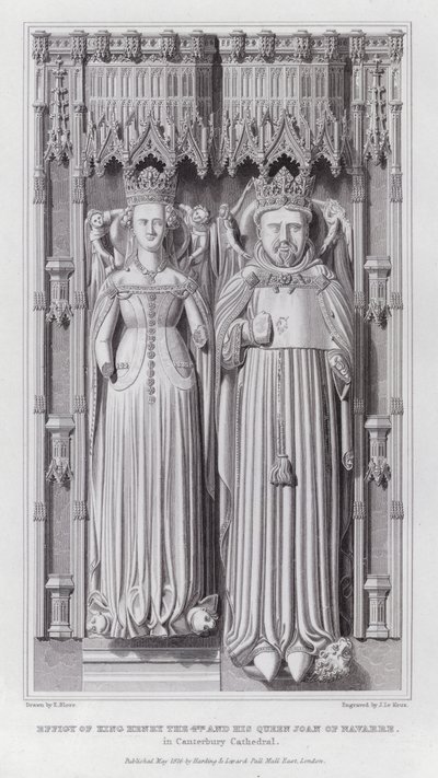Effigy of King Henry IV and His Queen Joan of Navarre in Canterbury Cathedral by Edward Blore