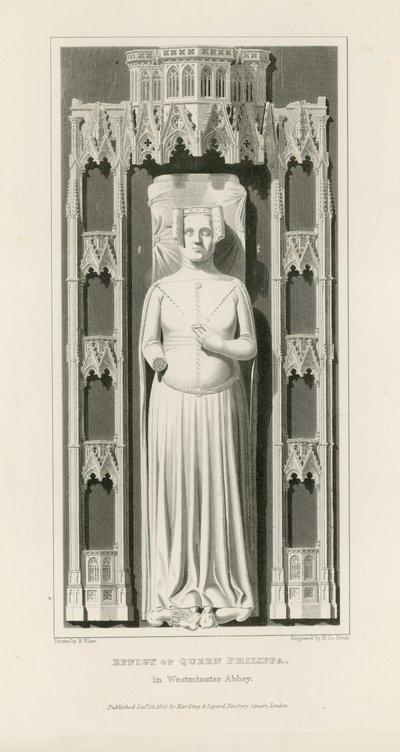 Effigy of Queen Philippa by Edward Blore