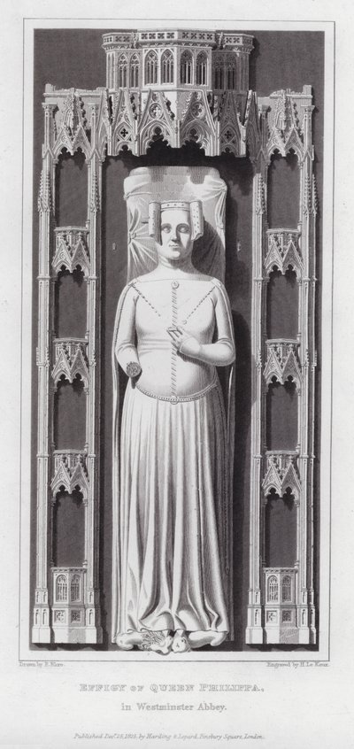 Effigy of Queen Philippa, in Westminster Abbey by Edward Blore