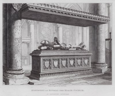 Monument of Edward the Black Prince, in Canterbury Cathedral by Edward Blore