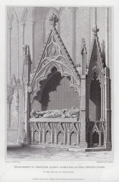 Monument of Gervase Alard, Admiral of the Cinque Ports, in the Church at Winchelsea by Edward Blore