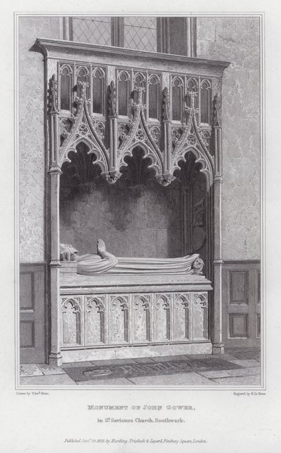 Monument of John Gower, in St Saviours Church, Southwark by Edward Blore