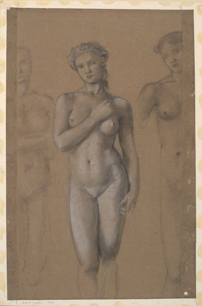 Female Nude - Three Studies, Possibly for Venus by Edward Burne-Jones