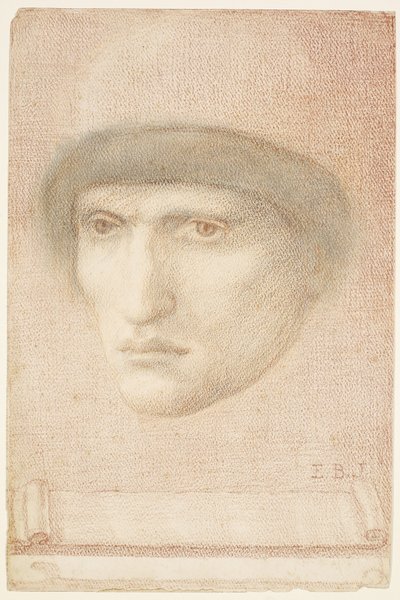 Male Portrait - Possibly Dante or Study for St George Series by Edward Burne Jones