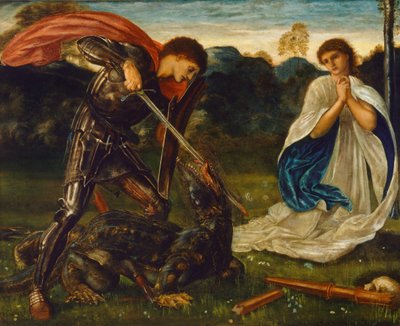 The Fight: St George Kills the Dragon VI by Edward Burne-Jones