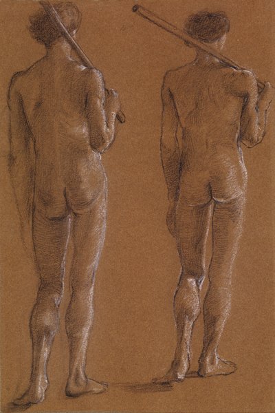 St George Series - Male Nude - Studies of Two Soldiers for 