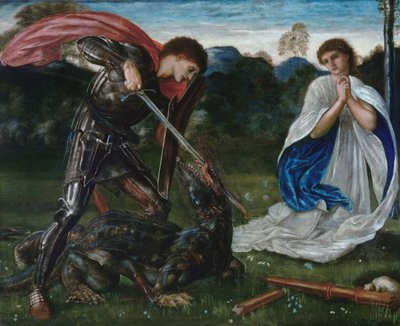 The Fight: St George Kills the Dragon VI by Edward Burne Jones