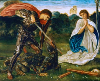 The Fight: St George Kills the Dragon VI by Edward Burne Jones