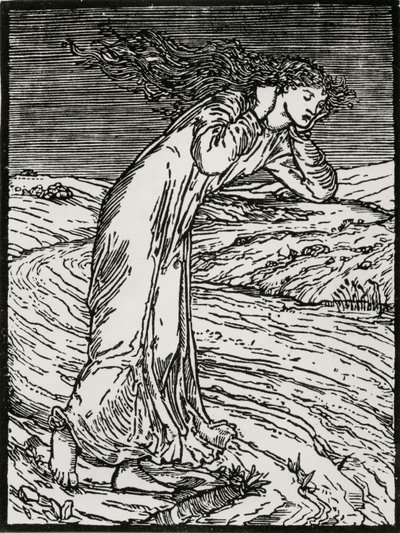 Psyche Throwing Herself into the River by Edward Coley (after) Burne Jones