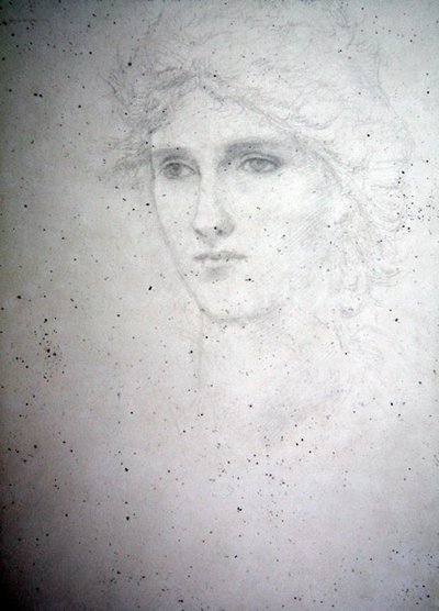 Head Study - Bessie Keane by Edward Coley Burne Jones