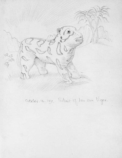 Portrait of Her Own Tiger by Edward Coley Burne Jones